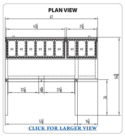 Atosa MPF8202GR 67" Pizza Prep Table