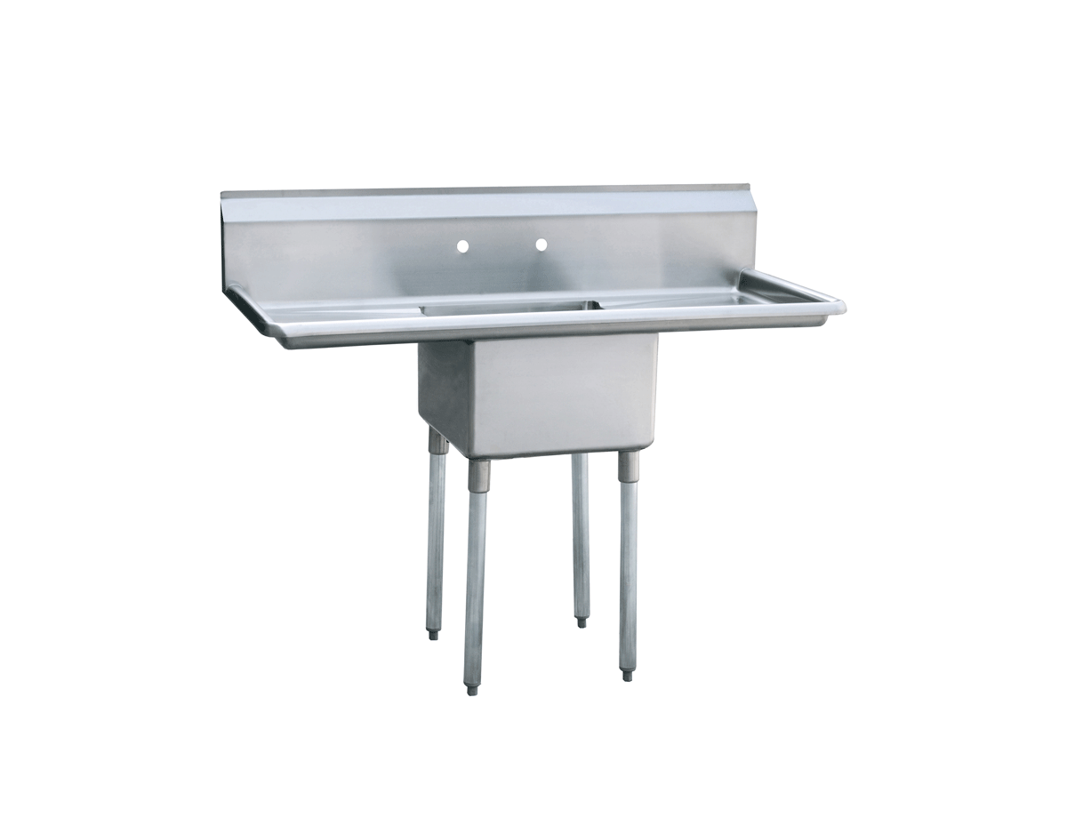 Atosa MixRite MRSA-1-D One Compartment Sink, 18'' Right and Left Drainboards