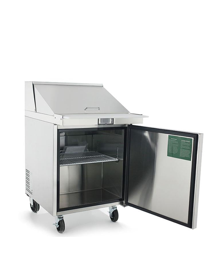 Atosa MSF8301GR 27" Sandwich Prep Table, with 8 Stainless Steel Pans