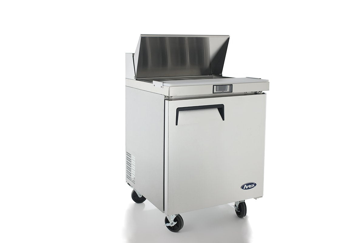Atosa MSF8301GR 27" Sandwich Prep Table, with 8 Stainless Steel Pans