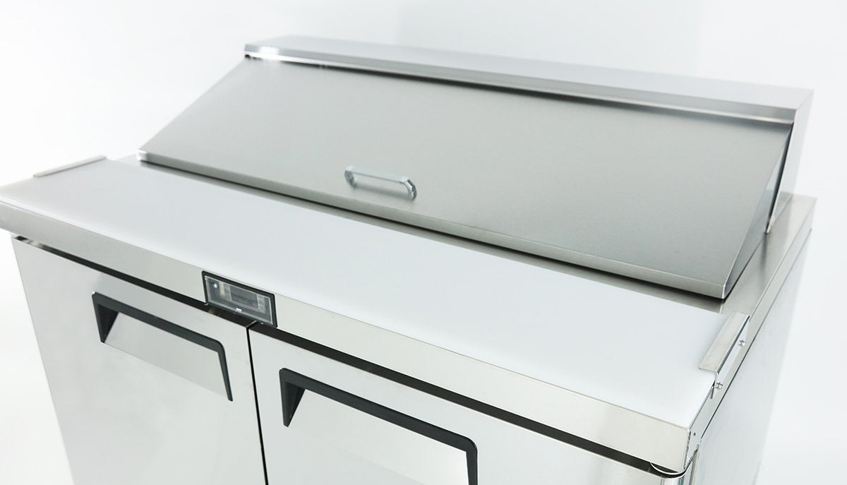Atosa MSF8302GR 48" Sandwich Prep Table, with 12 Stainless Steel Pans