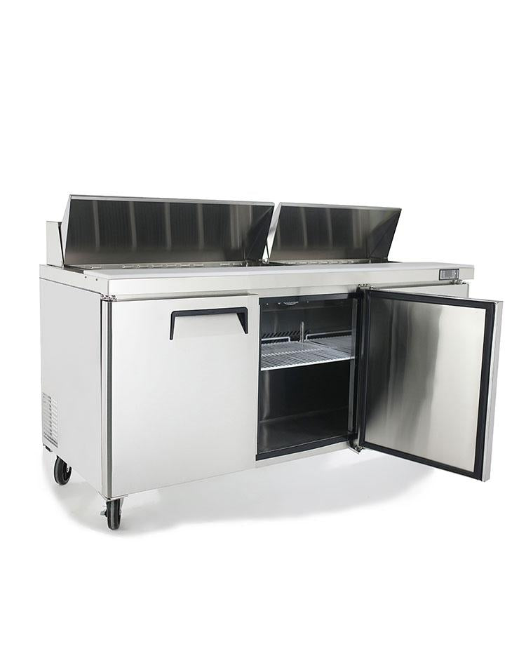Atosa MSF8304GR 72" Sandwich Prep Table, with 18 Stainless Steel Pans