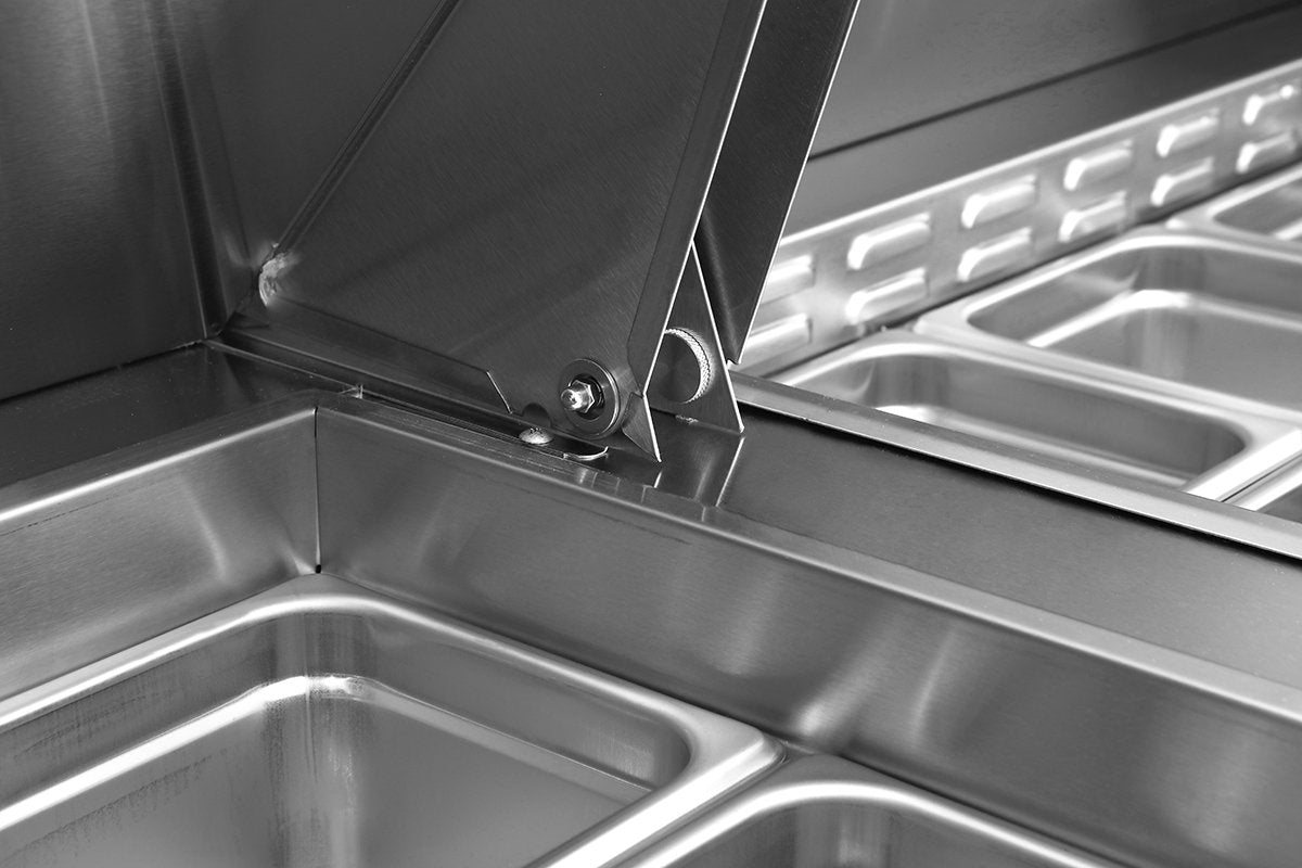 Atosa MSF8304GR 72" Sandwich Prep Table, with 18 Stainless Steel Pans
