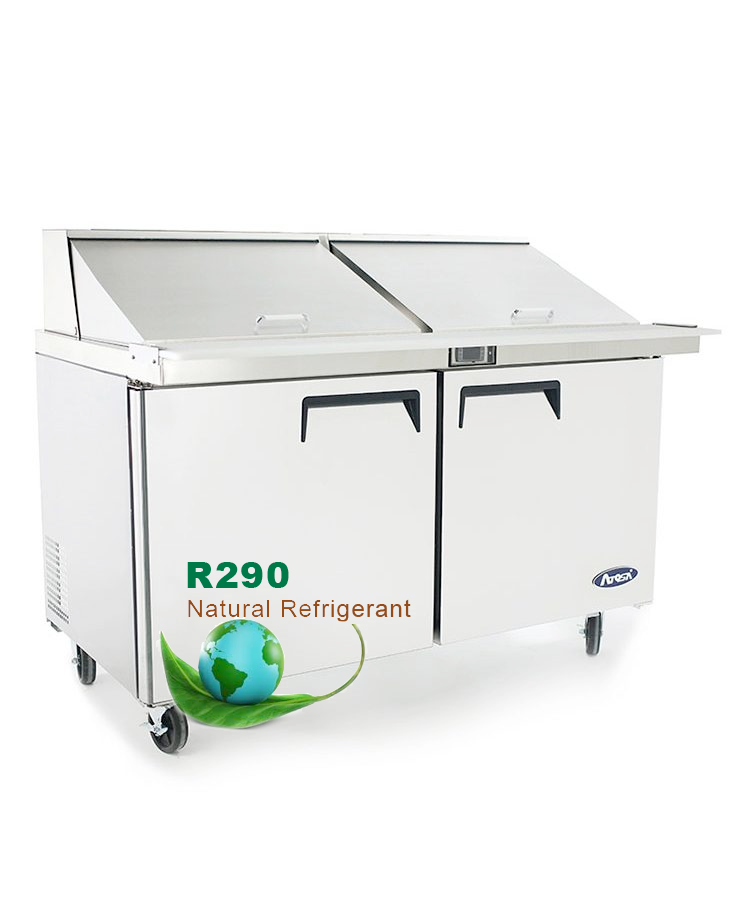 Atosa MSF8307GR 60" Mega Top Sandwich Prep Table, with 24 Stainless Steel Pans