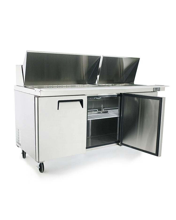 Atosa MSF8308GR 72" Mega Top Sandwich Prep Table, with 30 Stainless Steel Pans