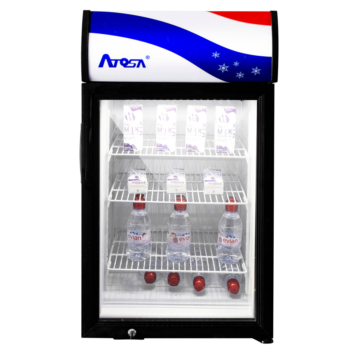 Atosa CTD-3S 18" Compact Countertop Merchandiser, 3 Cu Ft with Display Panel