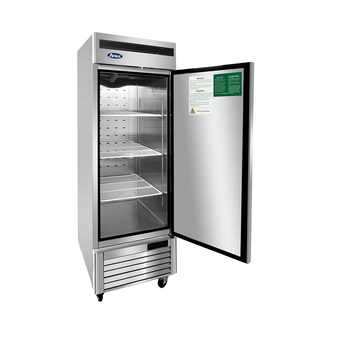 Atosa MBF8505GRL 27" 1 Door Bottom Mount Reach-In Refrigerator, 19.1 Cu. Ft., Left Hinged