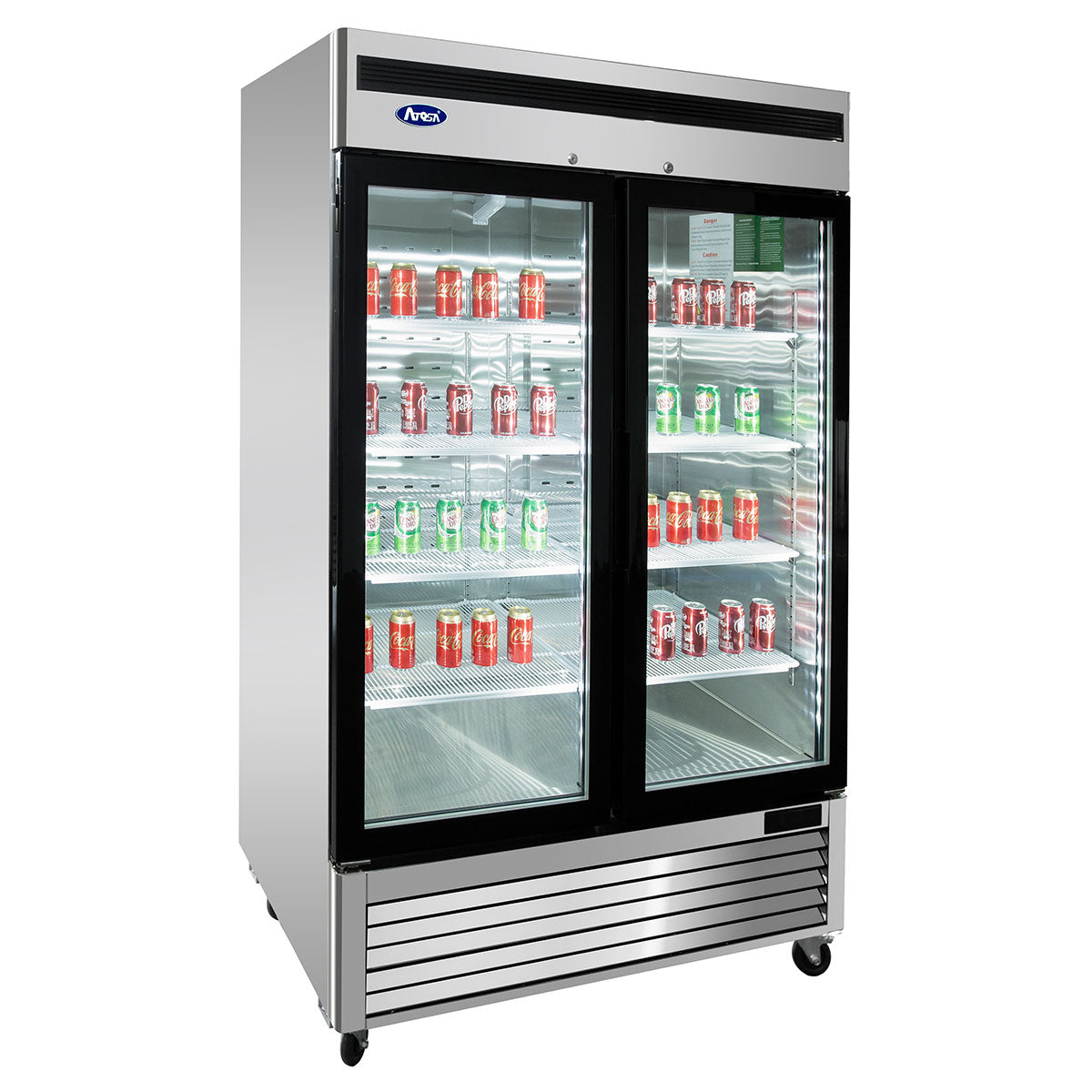 Atosa MCF8703ES 54.4" 2 Door Glass Door Reach-In Freezer, 44.8 Cu. Ft.