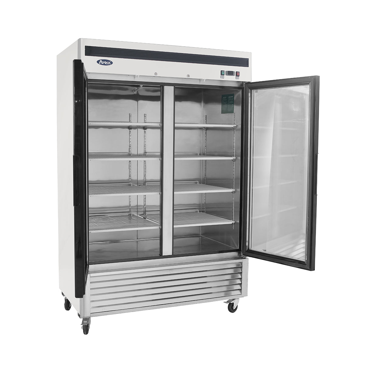 Atosa MCF8703ES 54.4" 2 Door Glass Door Reach-In Freezer, 44.8 Cu. Ft.