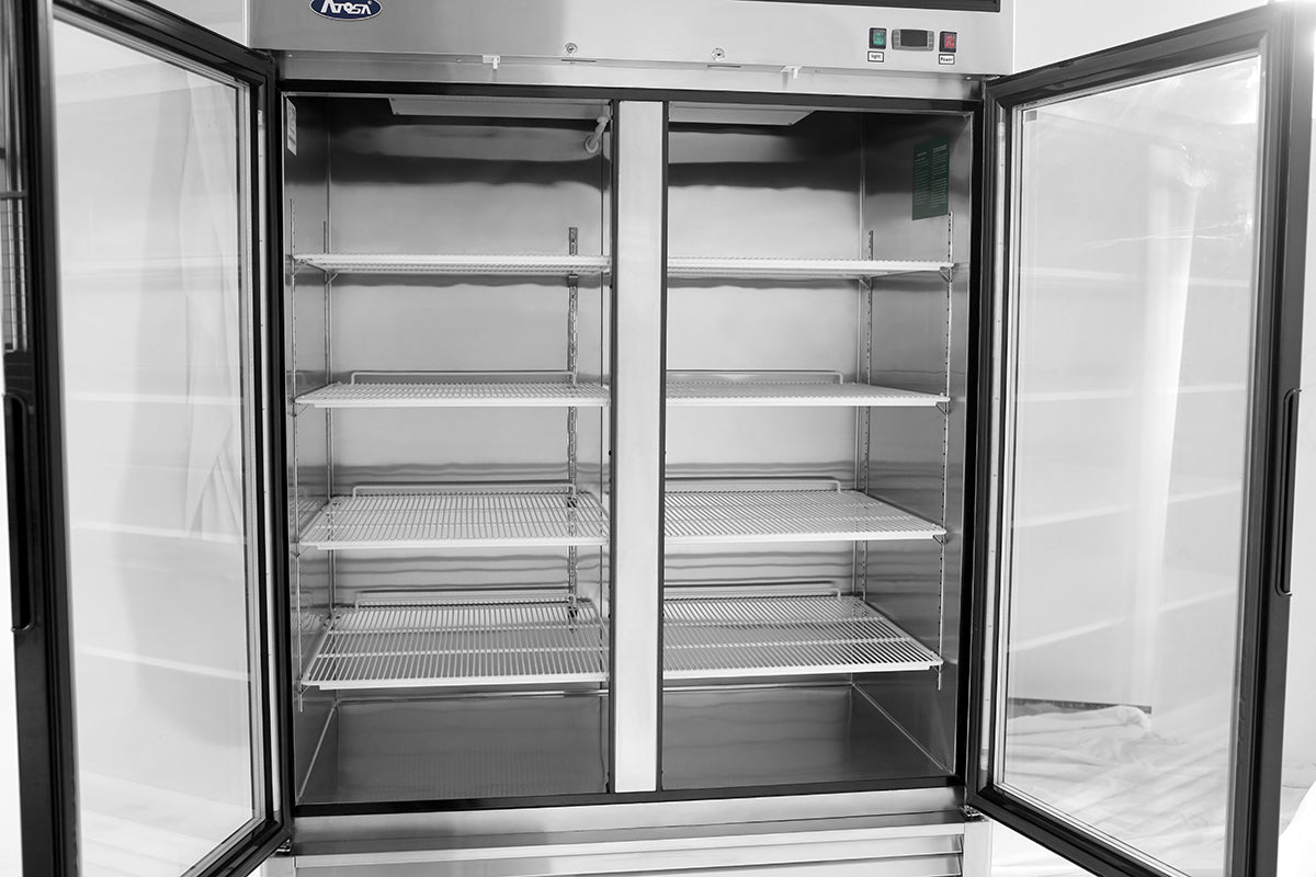 Atosa MCF8703ES 54.4" 2 Door Glass Door Reach-In Freezer, 44.8 Cu. Ft.