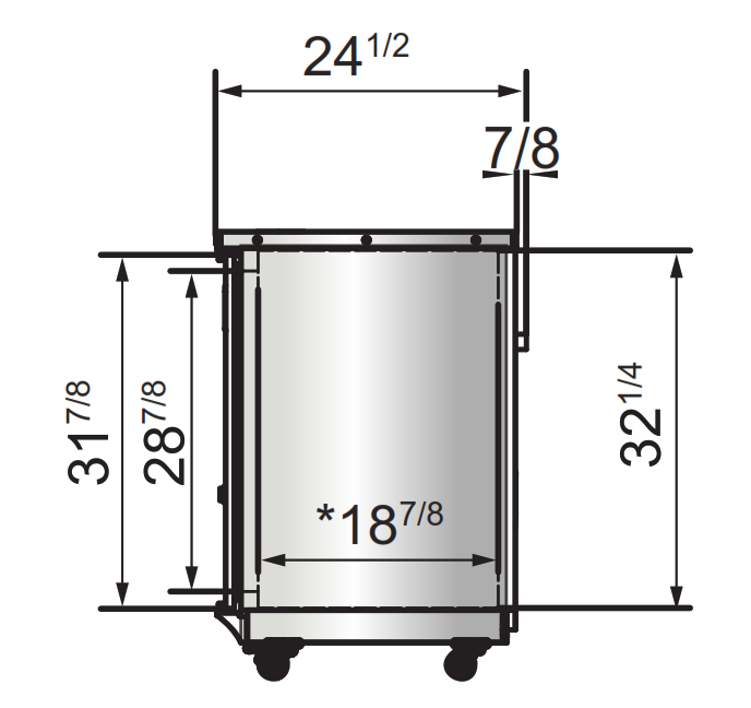 Atosa SBB48GRAUS1 48" 2 Door Shallow Depth Bar Back Cooler, 11.5 Cu. Ft., Stainless Steel Exterior