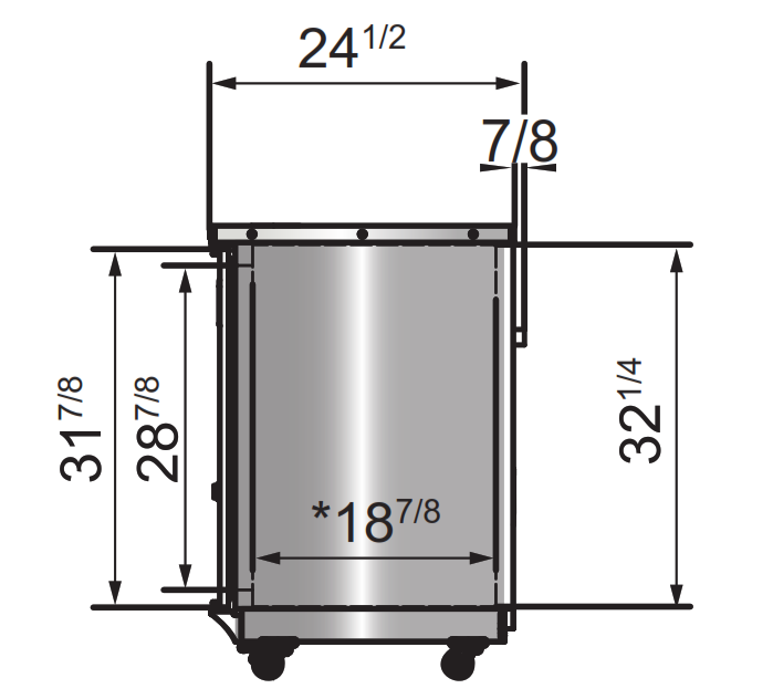Atosa SBB48GRAUS2 48" 2 Door Shallow Depth Bar Back Cooler, 11.5 Cu. Ft., Black Exterior