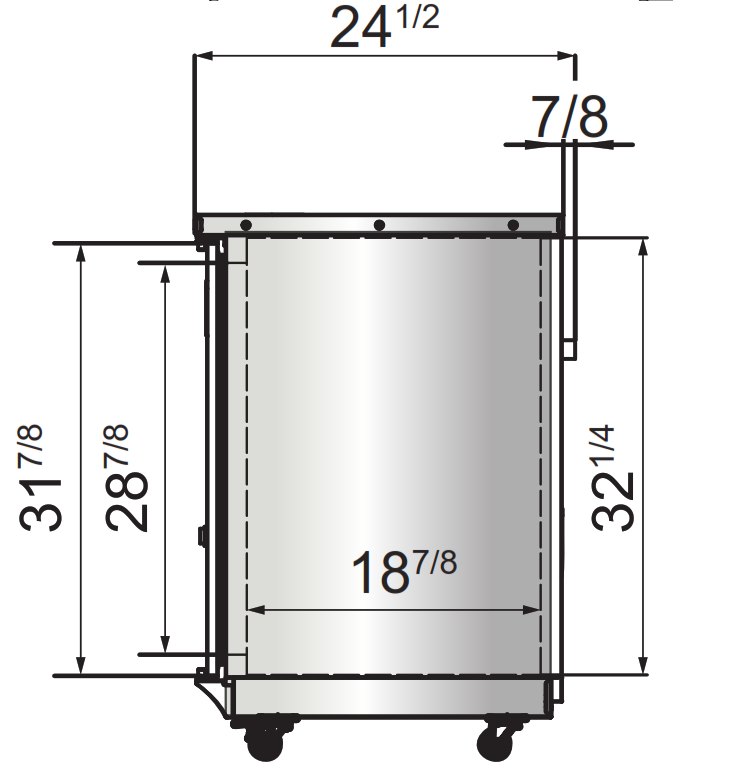 Atosa SBB48GGRAUS1 48" 2 Door Shallow Depth Back Bar Cooler With Glass Doors, 11.5 Cu. Ft., Stainless Steel Exterior