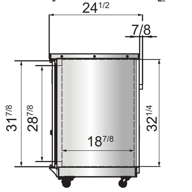 Atosa SBB59GGRAUS1 57" 2 Door Shallow Depth Back Bar Cooler With Glass Doors, 15 Cu. Ft., Stainless Steel Exterior