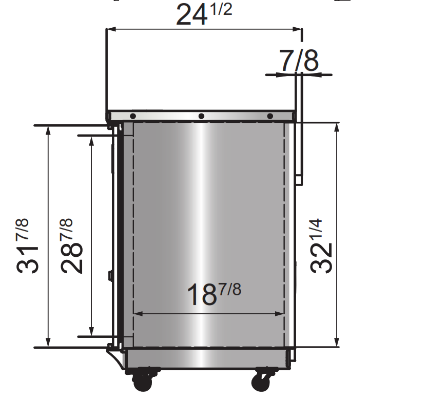 Atosa SBB59GGRAUS2 57" 2 Door Shallow Depth Back Bar Cooler With Glass Doors, 15 Cu. Ft., Black Exterior