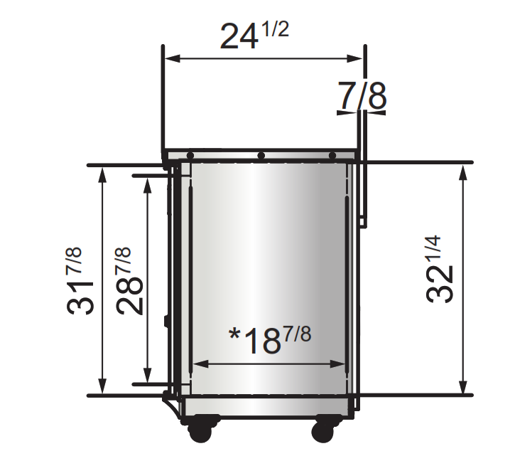 Atosa SBB69GRAUS1 68" 2 Door Shallow Depth Back Bar Cooler, 18.6 Cu. Ft., Stainless Steel Exterior