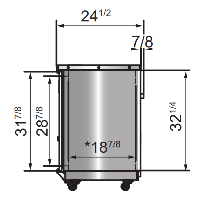 Atosa SBB69GRAUS2 68" 2 Door Shallow Depth Back Bar Cooler, 18.6 Cu. Ft., Black Exterior