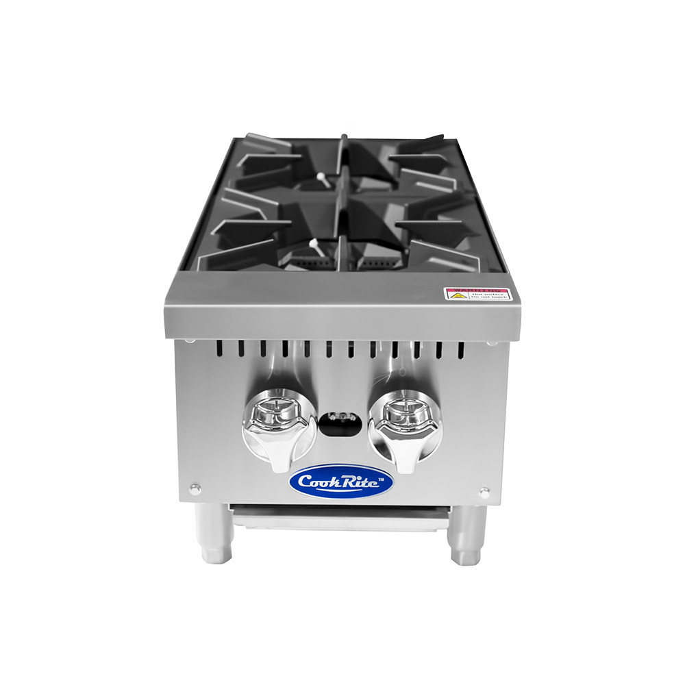 Atosa ACHP-2 12" 2 Burner Countertop Hotplate, Total 64,000 B.T.U.