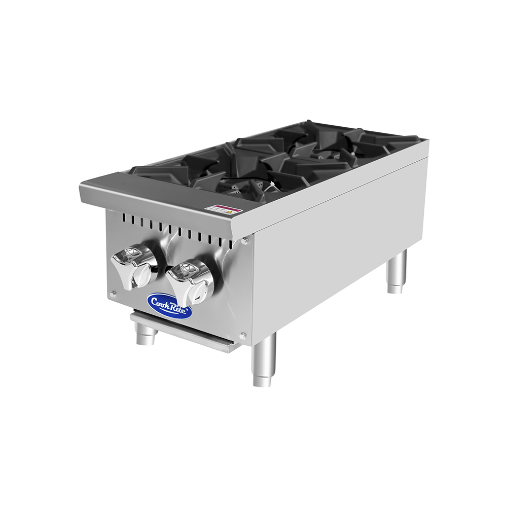 Atosa ACHP-2 12" 2 Burner Countertop Hotplate, Total 64,000 B.T.U.