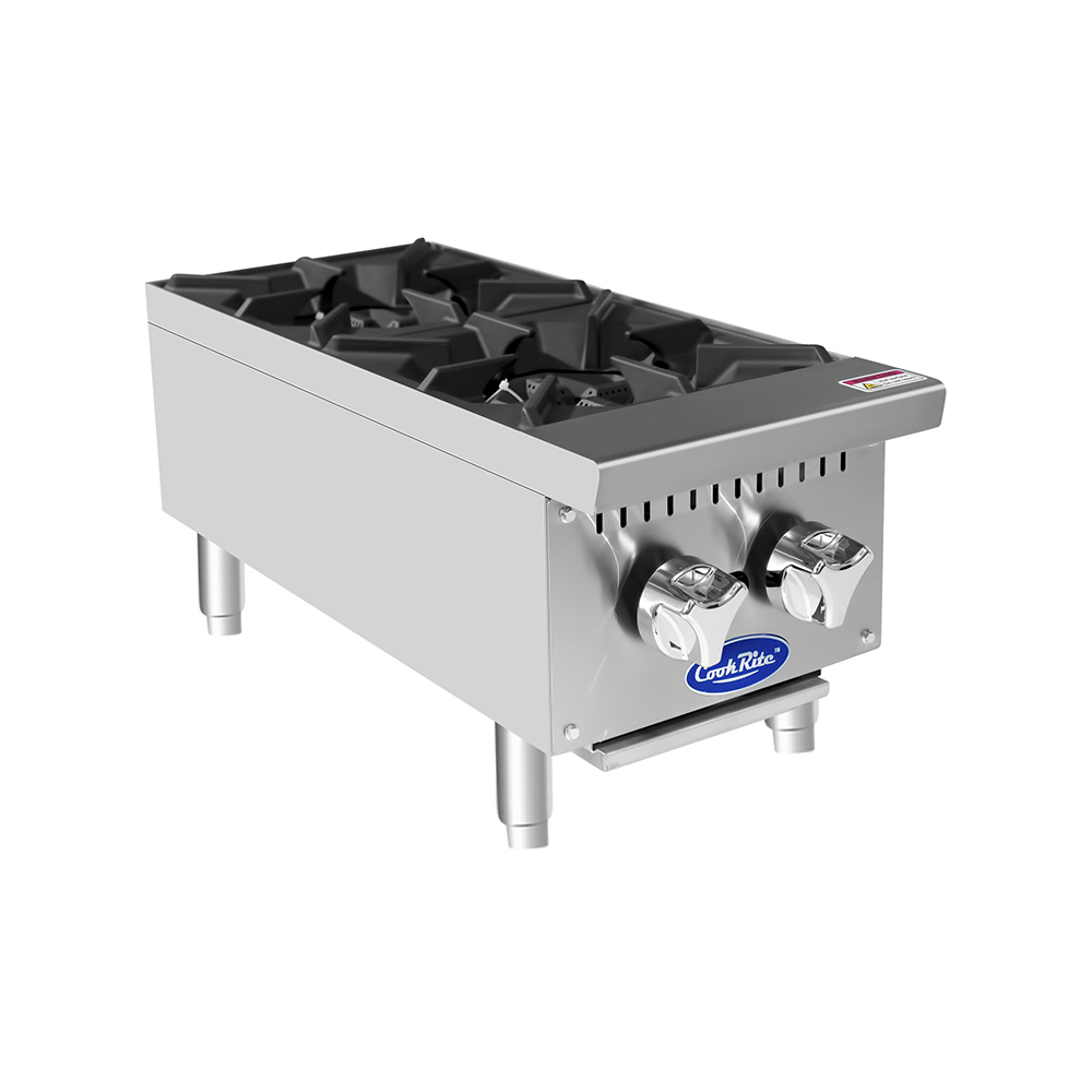 Atosa ACHP-2 12" 2 Burner Countertop Hotplate, Total 64,000 B.T.U.
