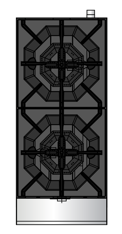 Atosa ACHP-2 12" 2 Burner Countertop Hotplate, Total 64,000 B.T.U.