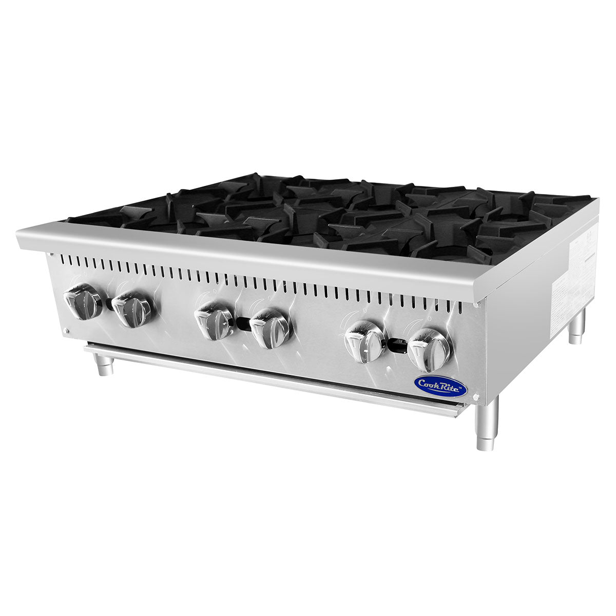 Atosa ACHP-6 36" 6 Burner Countertop Hotplate, Total 192,000 B.T.U.