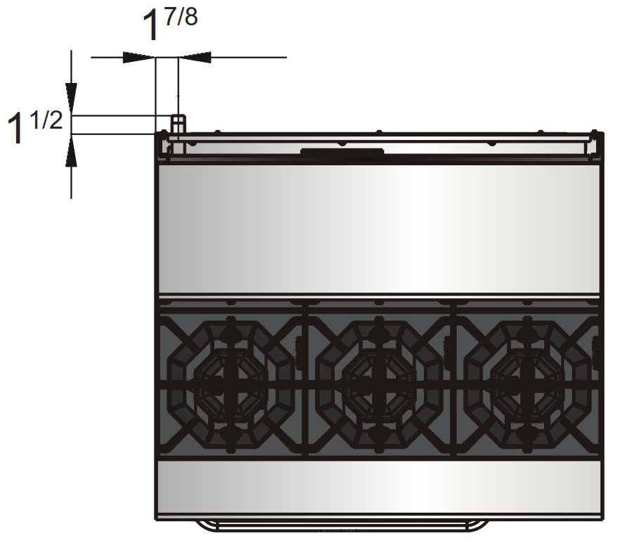 Atosa AGR-6B 36" 6 Burner Gas Range, One 26'' Oven; 2 Oven Racks, Castors Included