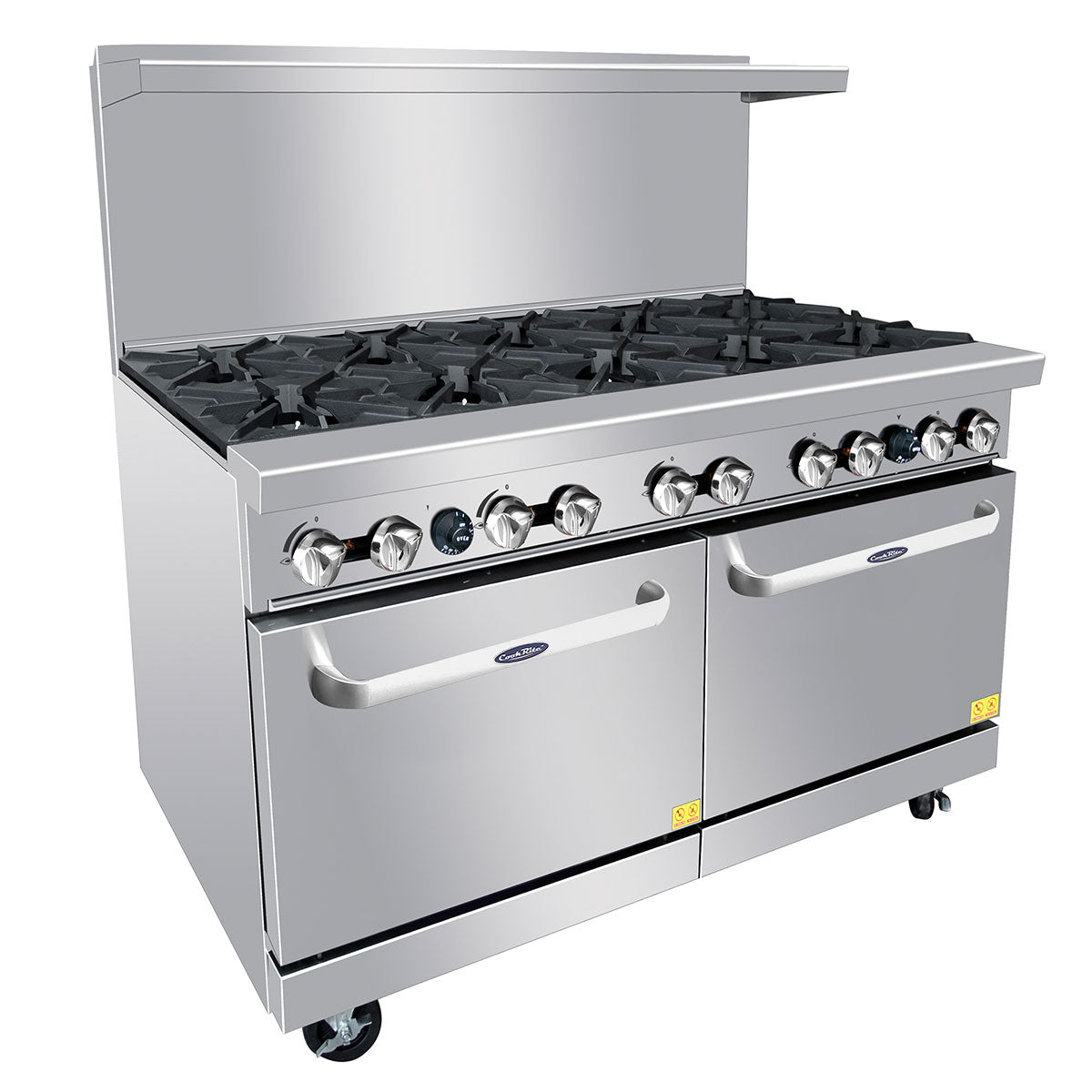 Atosa AGR-10B 60" 10 Burner Gas Range with (2) 26'' Ovens; 4 Oven Racks Castors Included