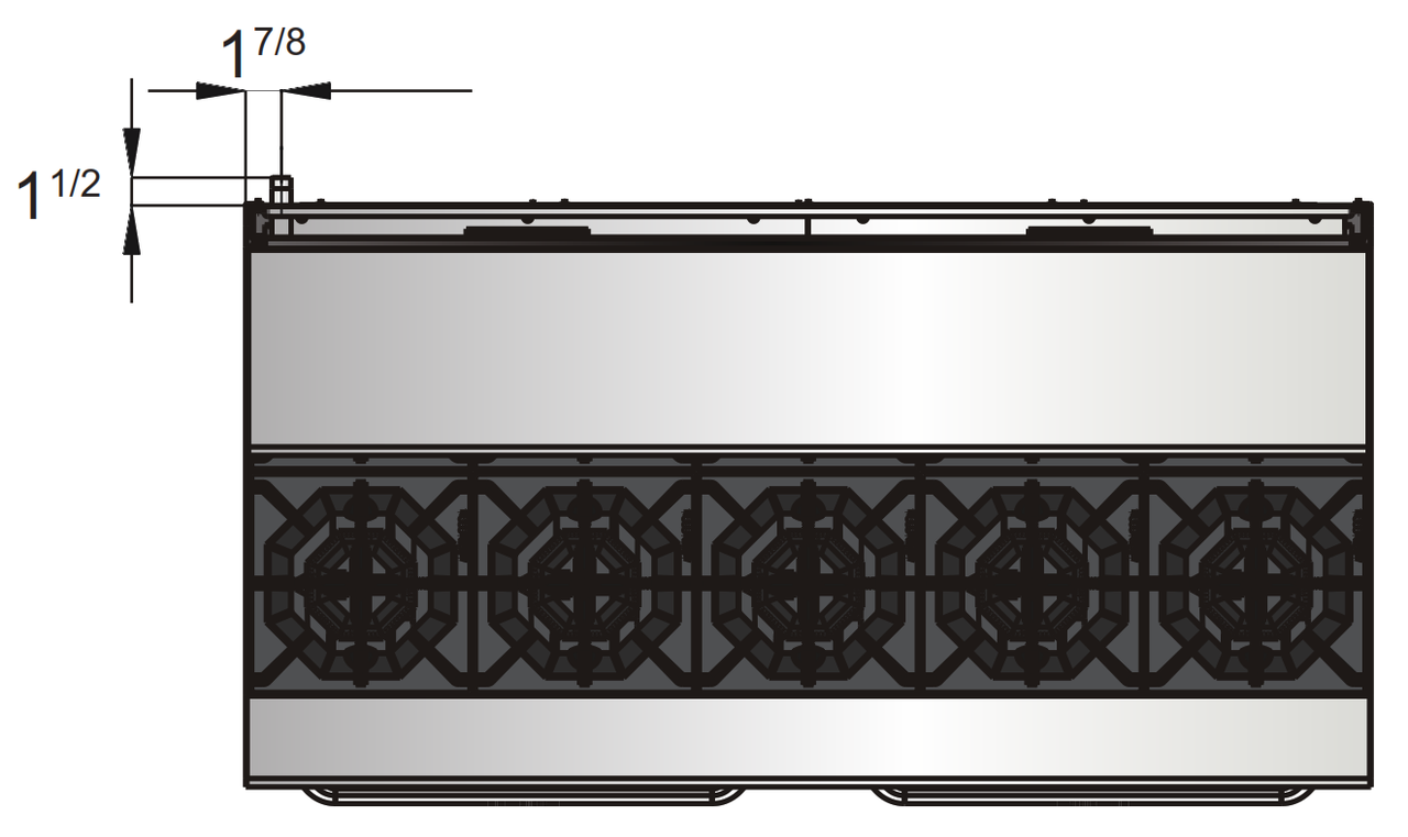 Atosa AGR-10B 60" 10 Burner Gas Range with (2) 26'' Ovens; 4 Oven Racks Castors Included
