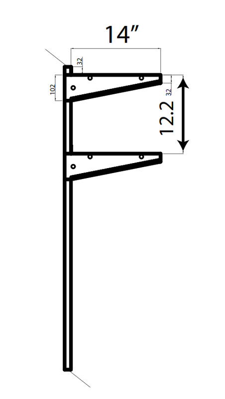 Atosa MROS-44P 44" Stainless Steel Double Over Shelf for 44" Pizza Prep Table