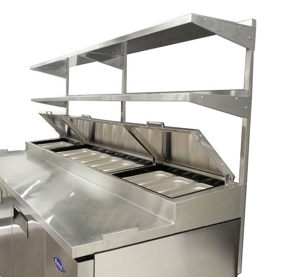 Atosa MROS-93P 93" Stainless Steel Double Over Shelf for 93" Pizza Prep Table