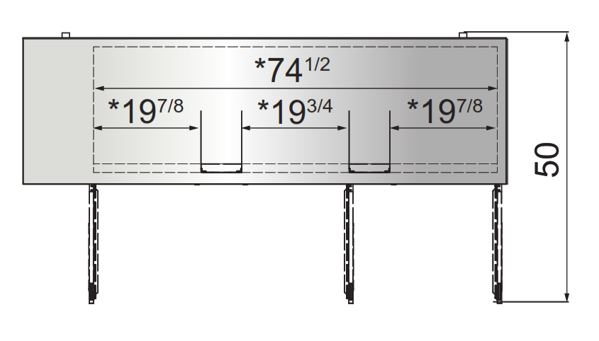 Atosa MBB90GGR 89.3" 3 Door Back Bar Cooler With Glass Doors, 30.1 Cu. Ft., Stainless Steel