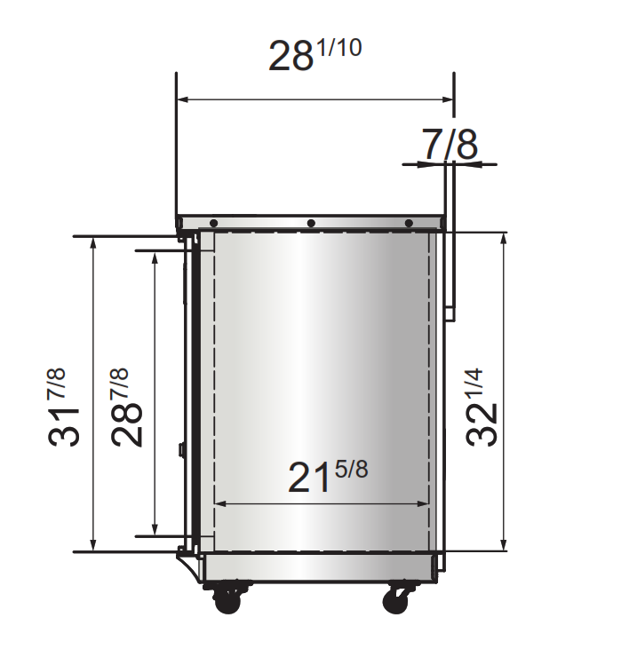 Atosa MBB90GGR 89.3" 3 Door Back Bar Cooler With Glass Doors, 30.1 Cu. Ft., Stainless Steel