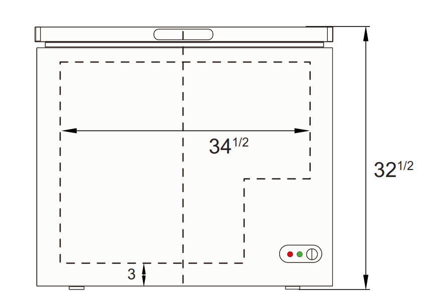 Atosa MWF9010GR 40.5" 1 Door Solid Top Chest Freezer, 9.6 Cu. Ft.