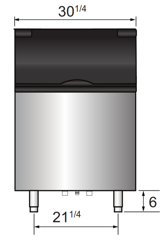 Atosa CYR400P 30.25" Ice Storage Bin with 395 lb. Storage Capacity for YR450 & YR800 Ice Maker