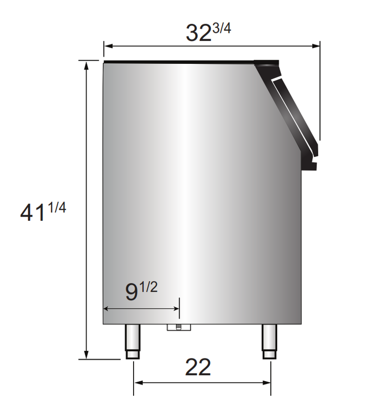 Atosa CYR400P 30.25" Ice Storage Bin with 395 lb. Storage Capacity for YR450 & YR800 Ice Maker