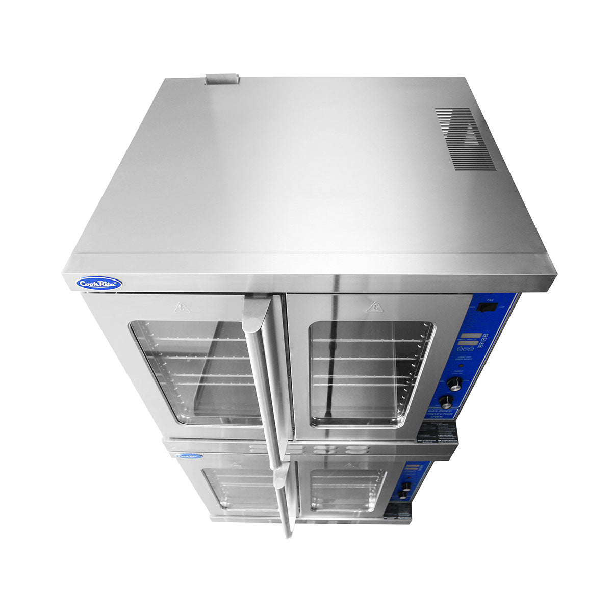 Atosa ATCO-513B-2 38.2" Double Bakery Depth Gas Convection Oven, 5 Shelves, 46,000 BTU, Legs and Castors