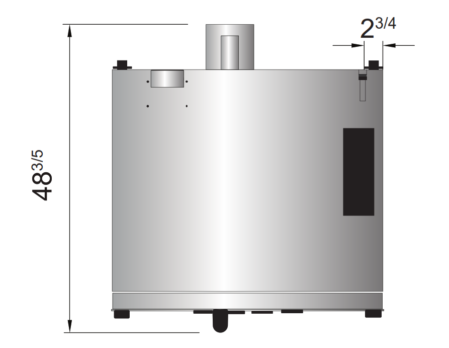 Atosa ATCO-513B-2 38.2" Double Bakery Depth Gas Convection Oven, 5 Shelves, 46,000 BTU, Legs and Castors