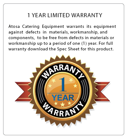 Atosa CSTEA-2C 30" Electric Hot Food Steam Table, 2 Wells, Water Pans Included, 1000W, 120V