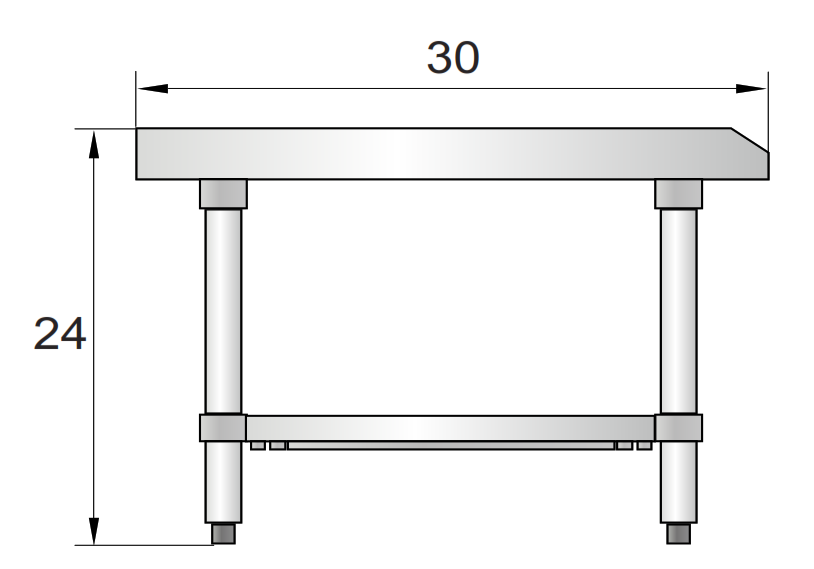 Atosa ATSE-3024 24" Stainless Steel Equipment Stand