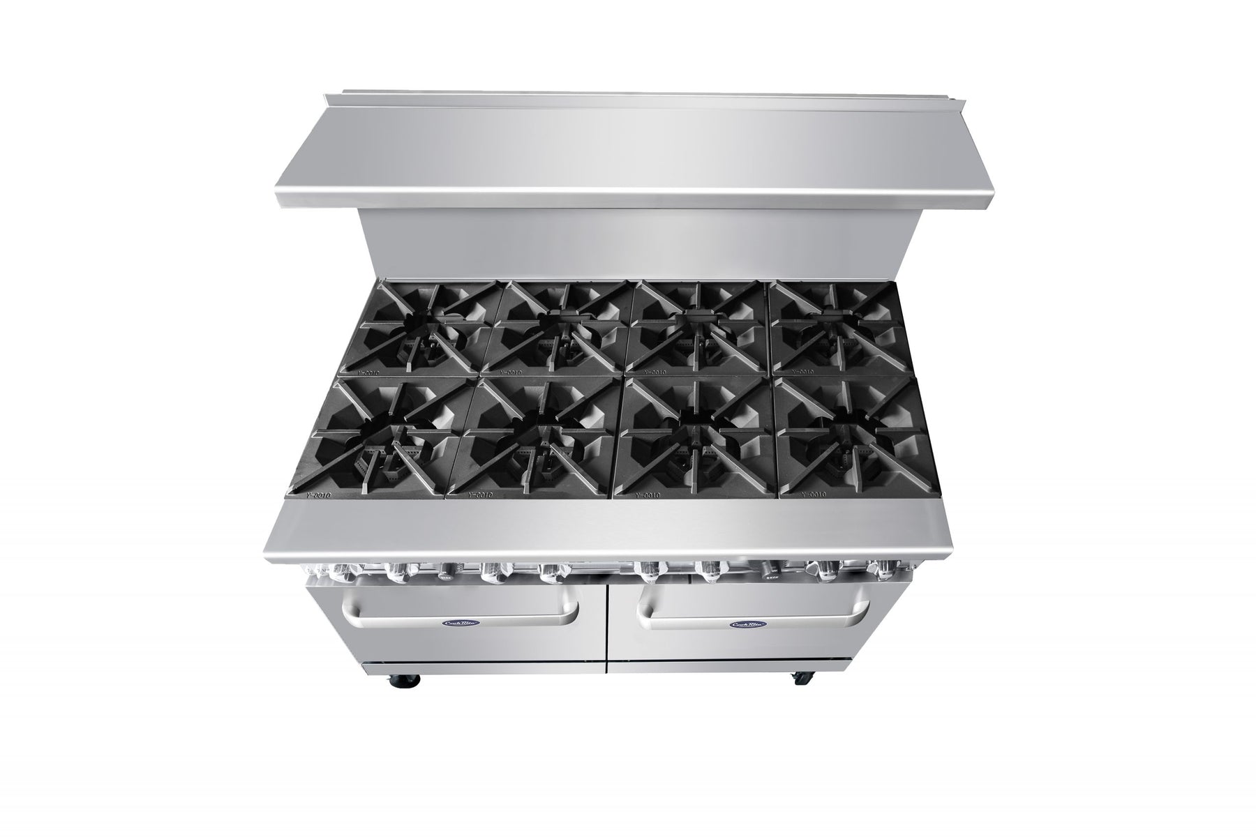 Atosa AGR-8B 48″ 8 Burner Gas Range with 2 20" Ovens; 4 Oven Racks, Castors Included