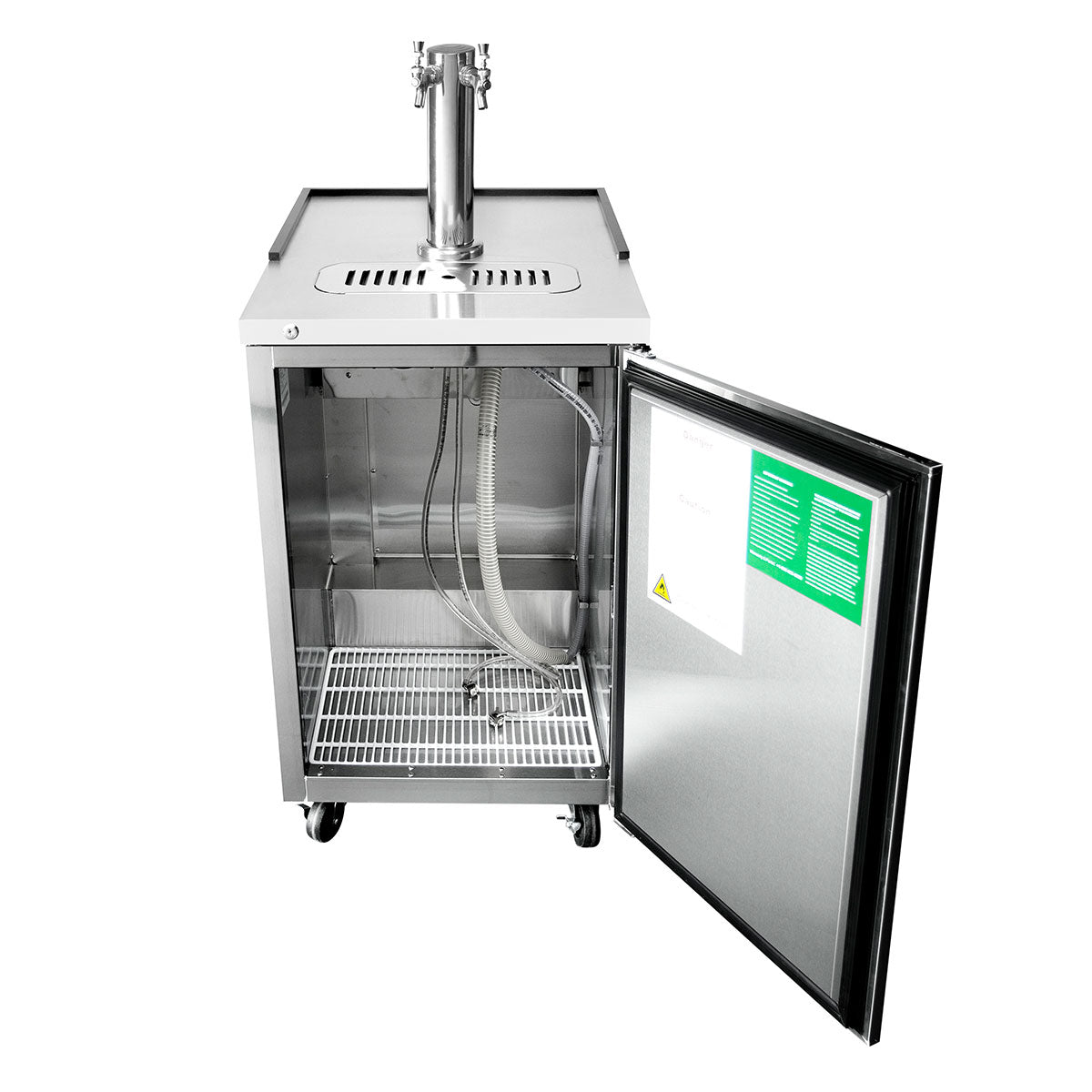Atosa MKC23GR 23" Direct Draw Draft Beer Cooler, Half Barrel Capacity, Dual Faucet Tower