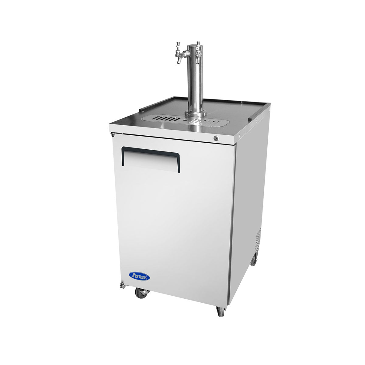 Atosa MKC23GR 23" Direct Draw Draft Beer Cooler, Half Barrel Capacity, Dual Faucet Tower