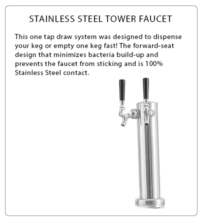 Atosa MKC23GR 23" Direct Draw Draft Beer Cooler, Half Barrel Capacity, Dual Faucet Tower