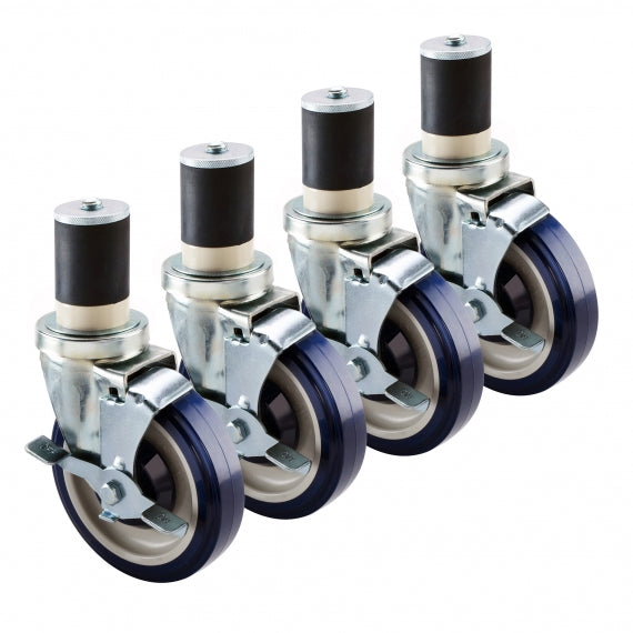 Atosa WA400001 Caster Set, 5" H, 1-1/2" Expanding Stem Caster Kit (Set of 4)