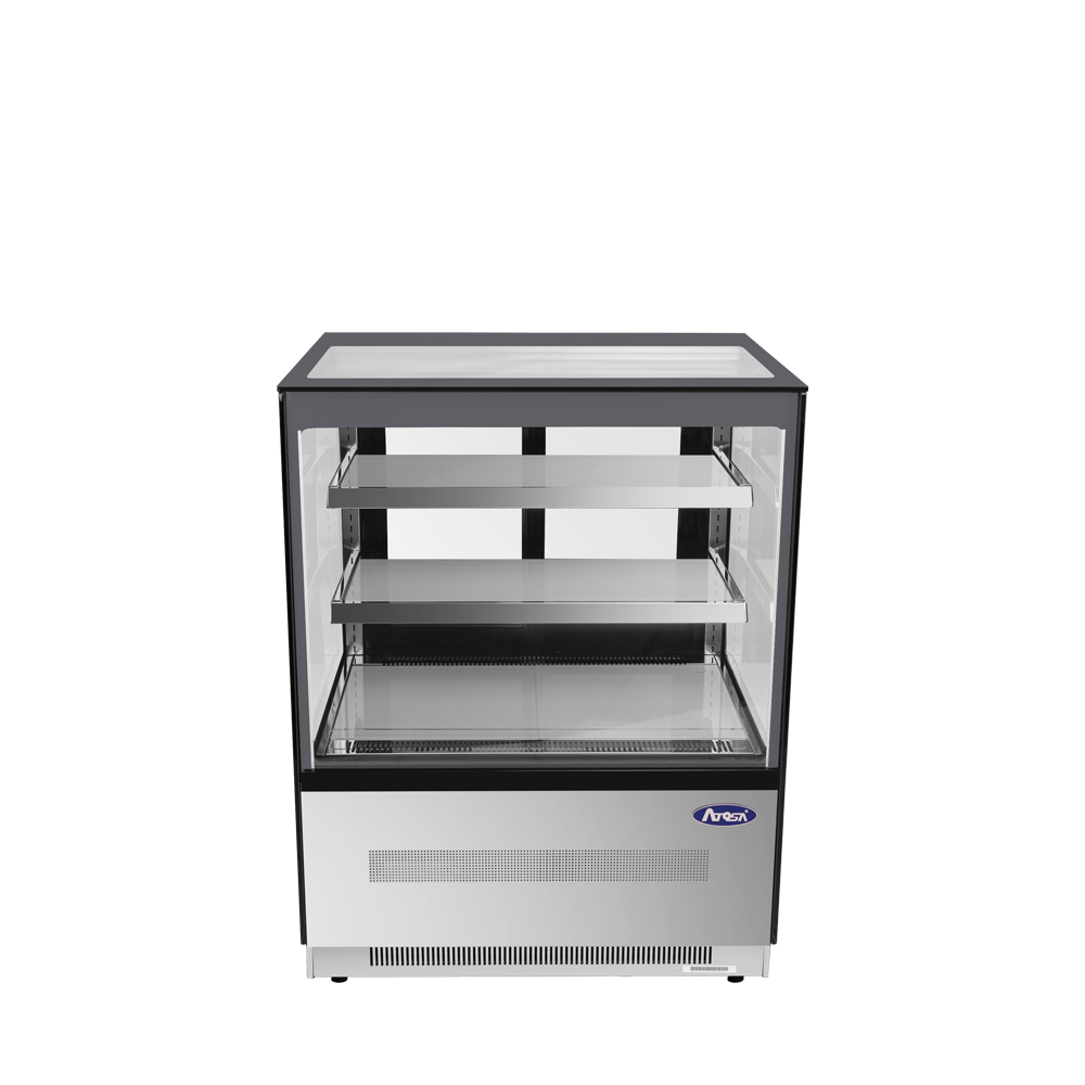 Atosa RDCS-35 35" Floor Model Refrigerated Square Display Cases, 10.9 cu. ft.