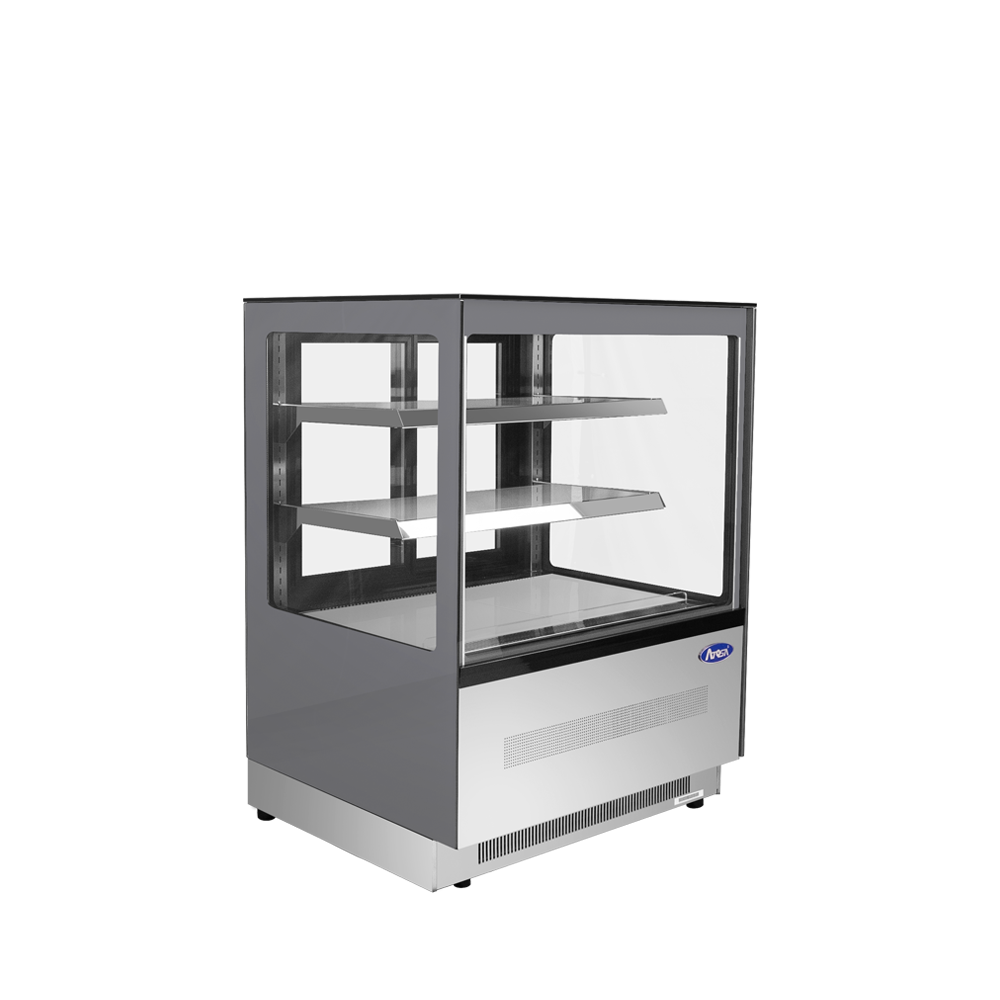 Atosa RDCS-35 35" Floor Model Refrigerated Square Display Cases, 10.9 cu. ft.