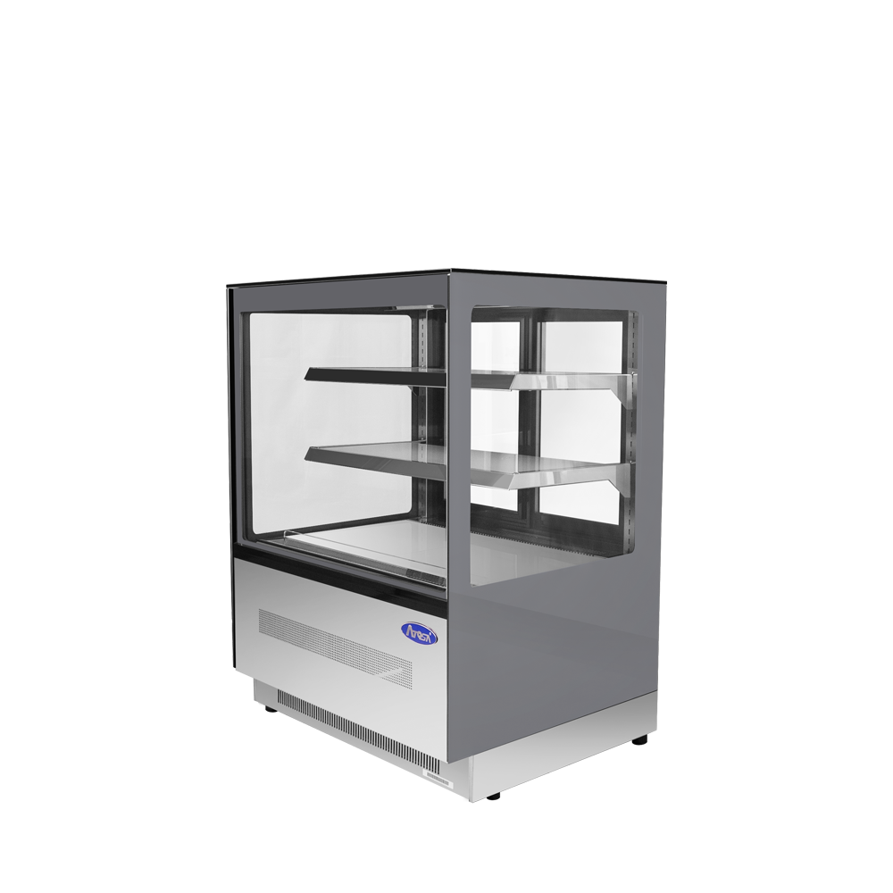 Atosa RDCS-35 35" Floor Model Refrigerated Square Display Cases, 10.9 cu. ft.