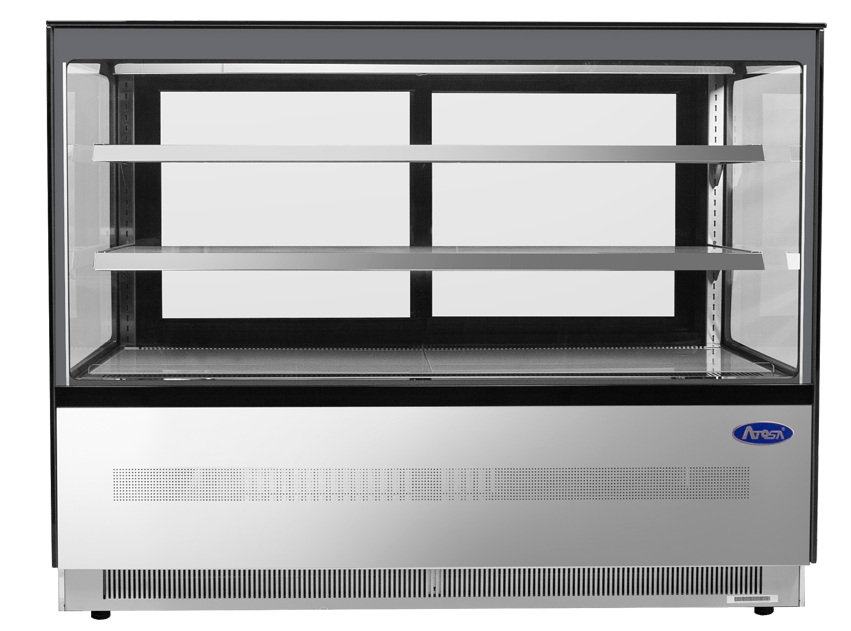 Atosa RDCS-60 60" Floor Model Refrigerated Square Display Cases, 20.2 cu. ft.