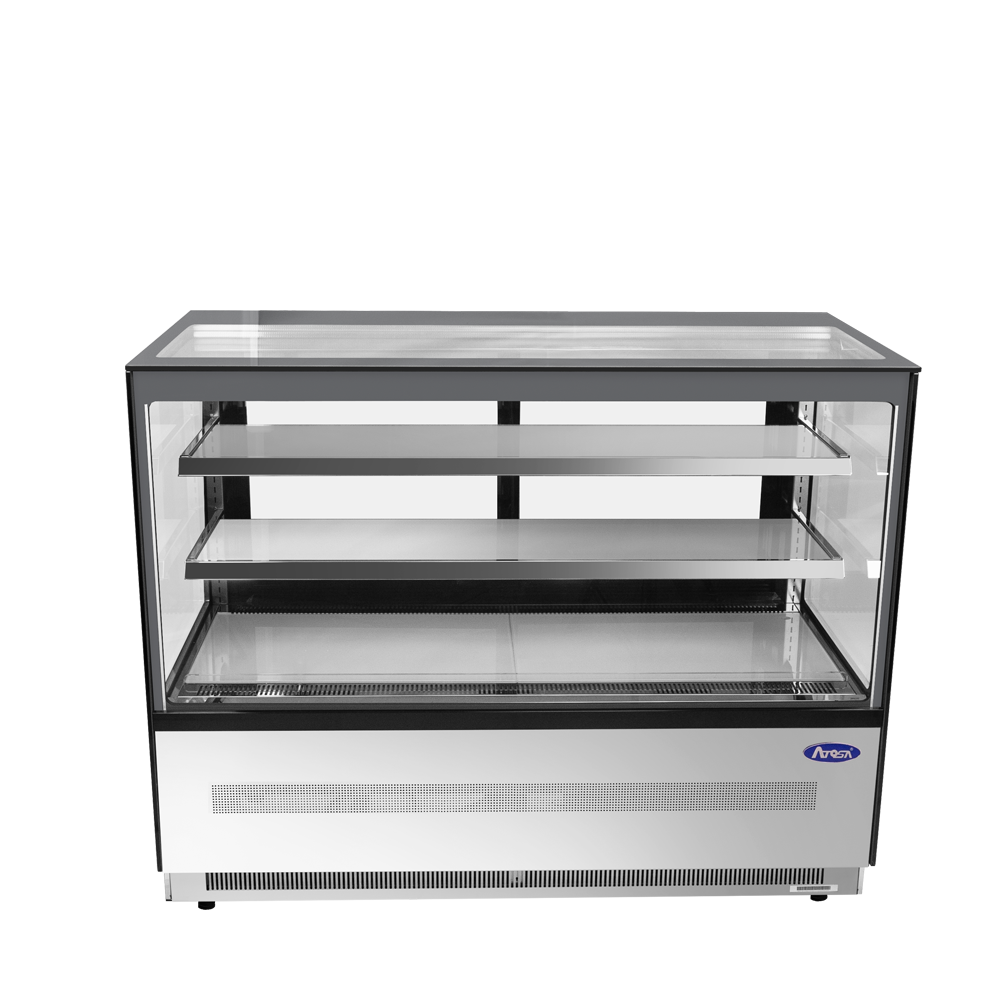 Atosa RDCS-60 60" Floor Model Refrigerated Square Display Cases, 20.2 cu. ft.